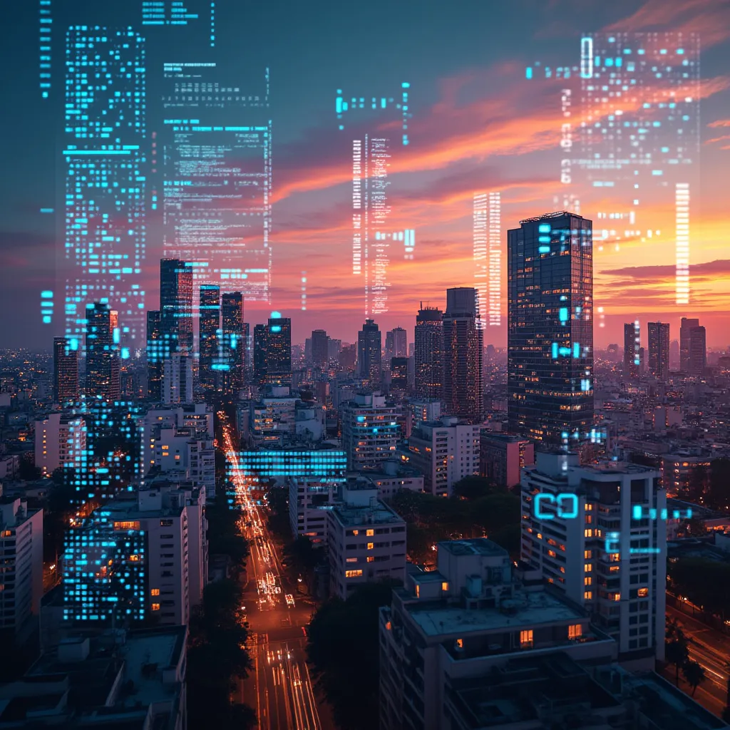 Skyline de Buenos Aires con enfoque tech